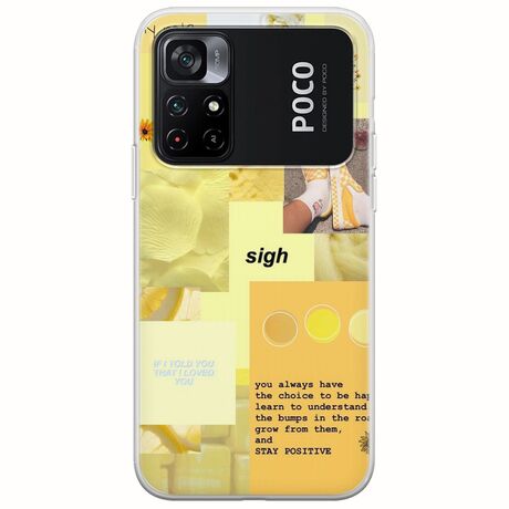 Aesthetic Yellow Xiaomi Poco M4 Pro 4G Flexible TPU (Διάφανη Σιλικόνη)