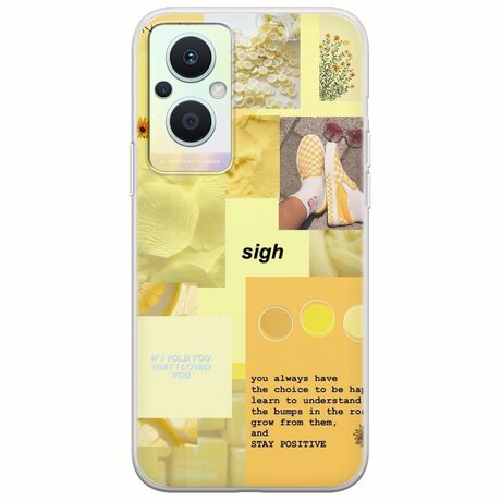 Aesthetic Yellow Oppo Reno 7 Lite 5G Flexible TPU (Διάφανη Σιλικόνη)