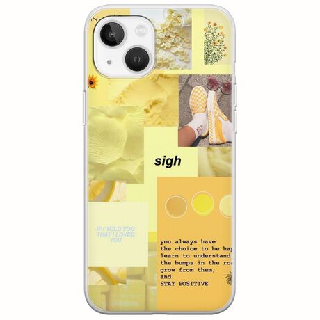 Aesthetic Yellow iPhone 14 Flexible TPU (Διάφανη Σιλικόνη)