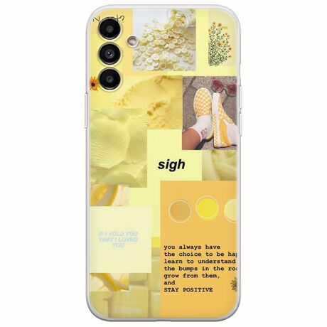 Aesthetic Yellow Samsung Galaxy A04s Flexible TPU (Διάφανη Σιλικόνη)
