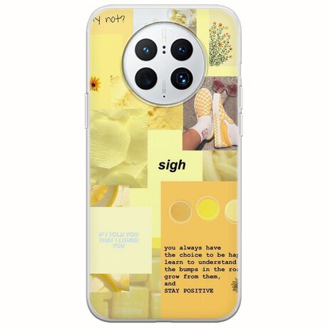Aesthetic Yellow Huawei Mate 50 Pro Flexible TPU (Διάφανη Σιλικόνη)