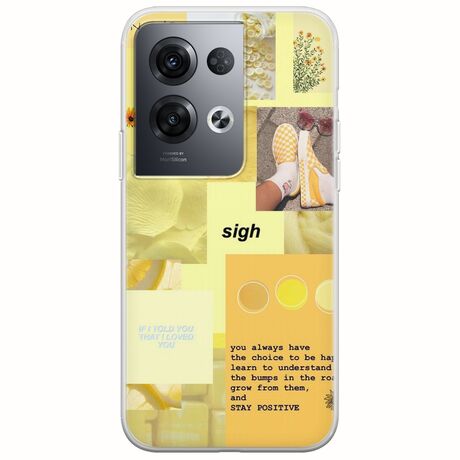 Aesthetic Yellow Oppo Reno 8 Pro 5G Flexible TPU (Διάφανη Σιλικόνη)
