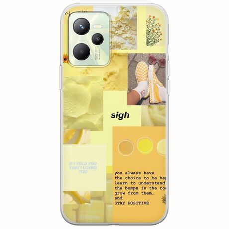 Aesthetic Yellow Realme Narzo 50A Prime Flexible TPU (Διάφανη Σιλικόνη)
