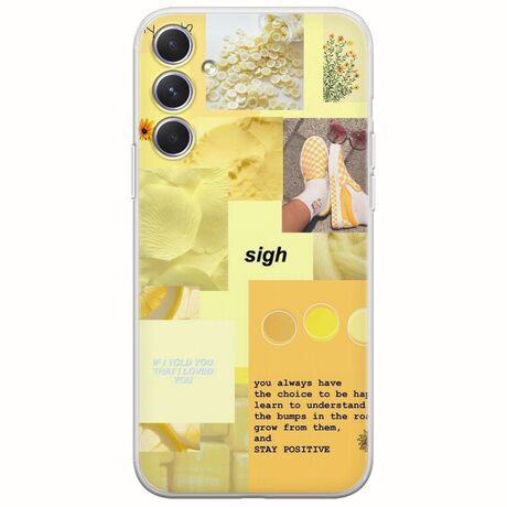 Aesthetic Yellow Samsung Galaxy A54 5G Flexible TPU (Διάφανη Σιλικόνη)