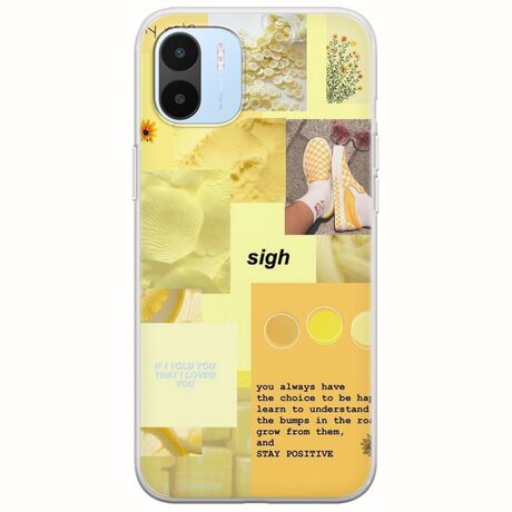 Aesthetic Yellow Xiaomi Redmi A2 Flexible TPU (Διάφανη Σιλικόνη)