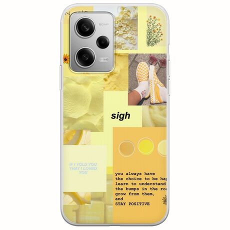 Aesthetic Yellow Xiaomi Redmi Note 12 Pro 5G Flexible TPU (Διάφανη Σιλικόνη)