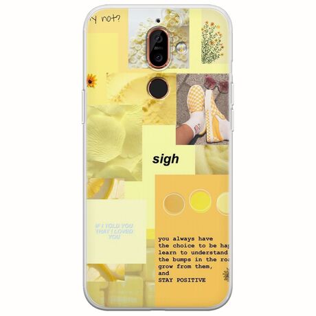 Aesthetic Yellow Nokia 7 Plus  Flexible TPU (Διάφανη Σιλικόνη)