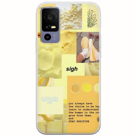 Aesthetic Yellow TCL 40R 5G Flexible TPU (Διάφανη Σιλικόνη)