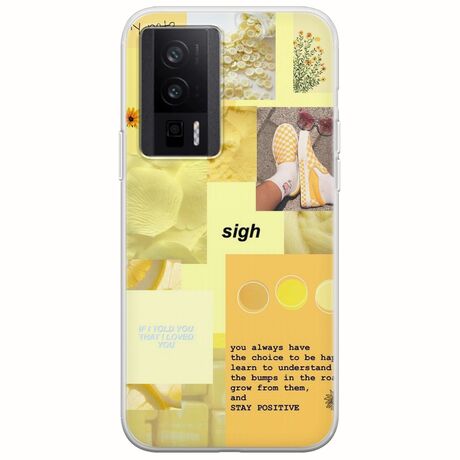 Aesthetic Yellow Xiaomi Poco F5 Pro 5G Flexible TPU (Διάφανη Σιλικόνη)