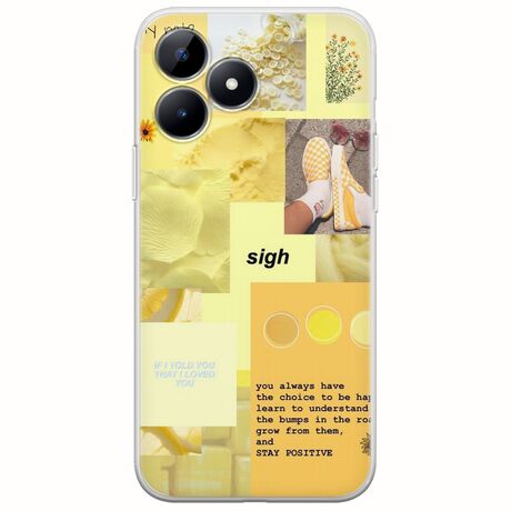 Aesthetic Yellow Realme C53 Flexible TPU (Διάφανη Σιλικόνη)