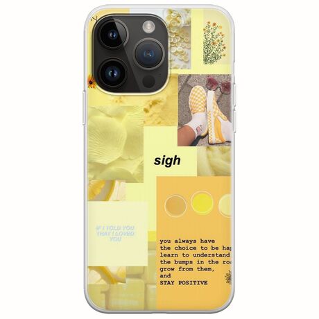 Aesthetic Yellow iPhone 15 Pro Max Flexible TPU (Διάφανη Σιλικόνη)