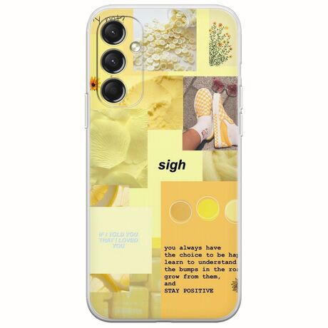 Aesthetic Yellow Samsung Galaxy M34 5G Flexible TPU (Διάφανη Σιλικόνη)