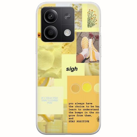 Aesthetic Yellow Xiaomi Redmi Note 13 Pro 5G Flexible TPU (Διάφανη Σιλικόνη)