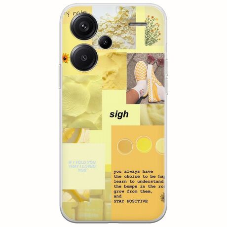 Aesthetic Yellow Xiaomi Redmi Note 13 Pro Plus 5G Flexible TPU (Διάφανη Σιλικόνη)