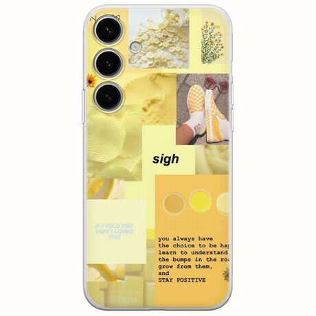 Aesthetic Yellow Samsung Galaxy S24 5G Flexible TPU (Διάφανη Σιλικόνη)