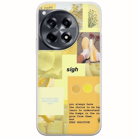 Aesthetic Yellow OnePlus 12 5G Flexible TPU (Διάφανη Σιλικόνη)