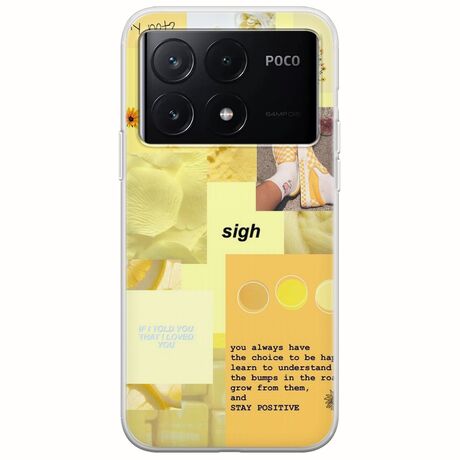Aesthetic Yellow Xiaomi Poco X6 Pro 5G Flexible TPU (Διάφανη Σιλικόνη)