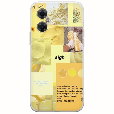 Aesthetic Yellow Xiaomi Poco M4 5G Flexible TPU (Διάφανη Σιλικόνη)