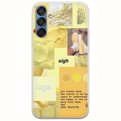 Aesthetic Yellow Samsung Galaxy M15 5G Flexible TPU (Διάφανη Σιλικόνη)