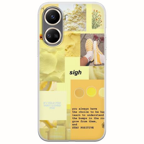 Aesthetic Yellow Huawei Nova 10 SE Flexible TPU (Διάφανη Σιλικόνη)