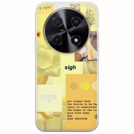 Aesthetic Yellow Huawei Nova 12i Flexible TPU (Διάφανη Σιλικόνη)