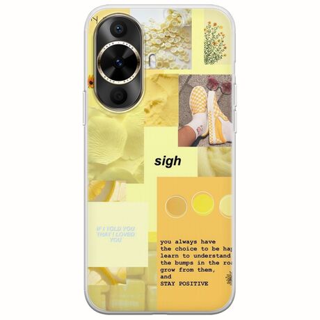 Aesthetic Yellow Huawei Nova 12s Flexible TPU (Διάφανη Σιλικόνη)