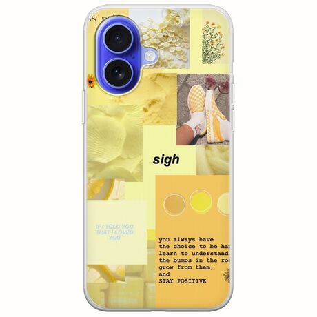 Aesthetic Yellow iPhone 16 Flexible TPU (Διάφανη Σιλικόνη)