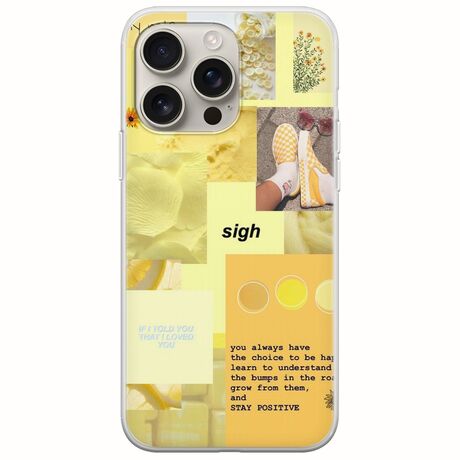 Aesthetic Yellow iPhone 16 Pro Flexible TPU (Διάφανη Σιλικόνη)