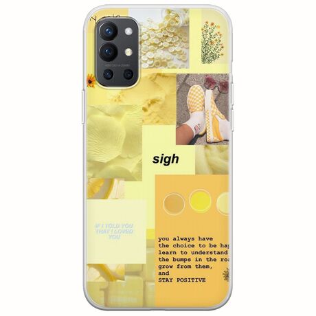 Aesthetic Yellow OnePlus 9R 5G Flexible TPU (Διάφανη Σιλικόνη)