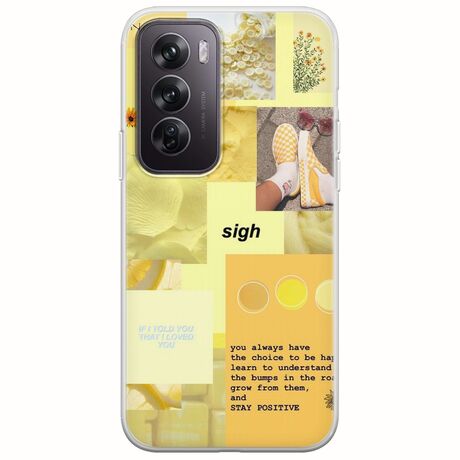 Aesthetic Yellow Oppo Reno 12 5G Flexible TPU (Διάφανη Σιλικόνη)