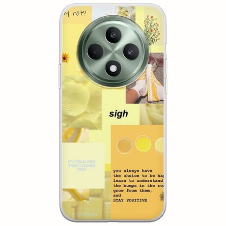 Aesthetic Yellow Oppo Reno 12 F 5G Flexible TPU (Διάφανη Σιλικόνη)
