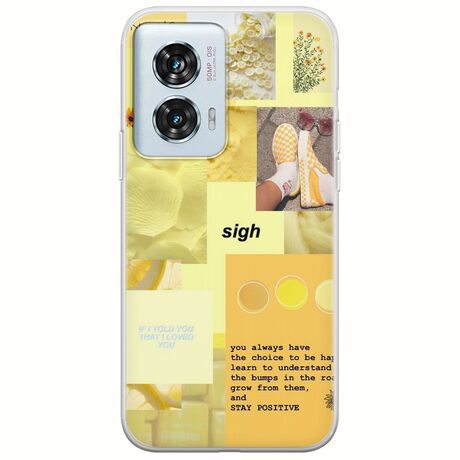 Aesthetic Yellow Motorola Edge 50 Fusion 5G Flexible TPU (Διάφανη Σιλικόνη)