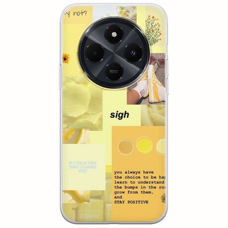 Aesthetic Yellow Xiaomi Redmi 14C Flexible TPU (Διάφανη Σιλικόνη)