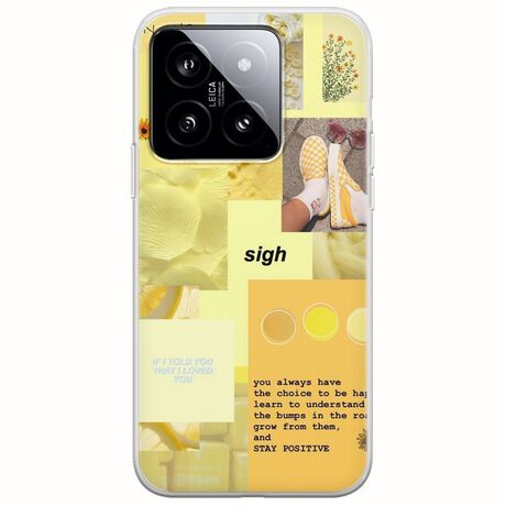 Aesthetic Yellow Xiaomi 14T 5G Flexible TPU (Διάφανη Σιλικόνη)