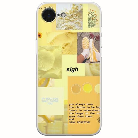 Aesthetic Yellow iPhone 16e Flexible TPU (Διάφανη Σιλικόνη)