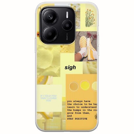 Aesthetic Yellow Xiaomi Redmi Note 14 5G Flexible TPU (Διάφανη Σιλικόνη)