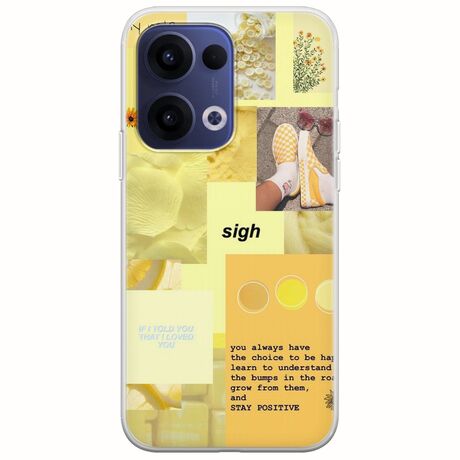 Aesthetic Yellow Oppo Reno 13 5G Flexible TPU (Διάφανη Σιλικόνη)