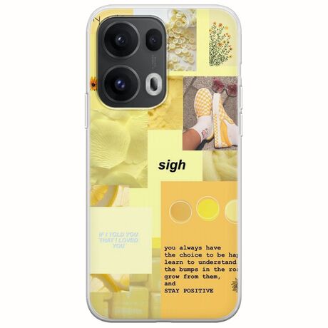 Aesthetic Yellow Oppo Reno 13 Pro 5G Flexible TPU (Διάφανη Σιλικόνη)