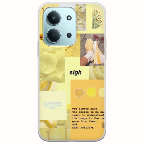 Aesthetic Yellow Xiaomi Redmi 15C Flexible TPU (Διάφανη Σιλικόνη)