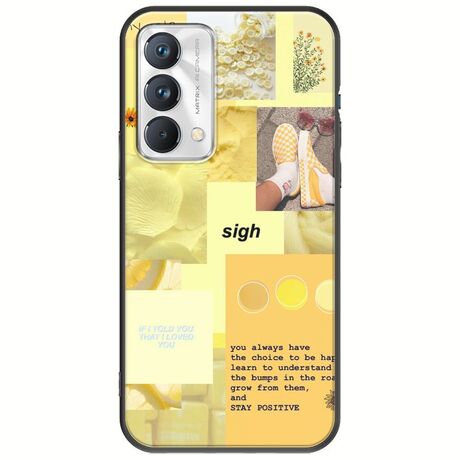 Aesthetic Yellow Realme GT Master Edition Black TPU (Μαύρη Σιλικόνη)