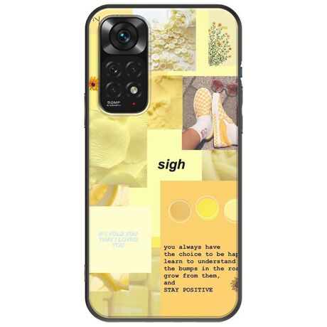 Aesthetic Yellow Xiaomi Redmi Note 11 / 11s Black TPU (Μαύρη Σιλικόνη)