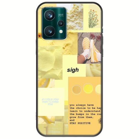 Aesthetic Yellow Realme 9 Pro Black TPU (Μαύρη Σιλικόνη)