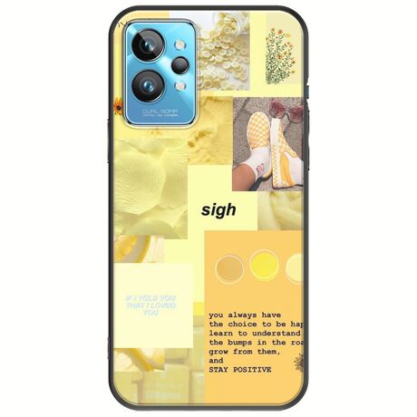 Aesthetic Yellow Realme GT2 Pro Black TPU (Μαύρη Σιλικόνη)