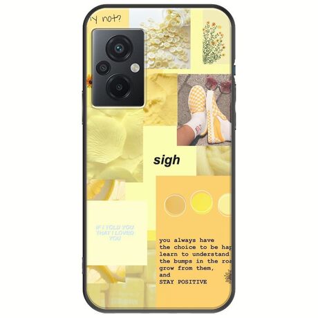 Aesthetic Yellow Xiaomi Poco M5 Black TPU (Μαύρη Σιλικόνη)