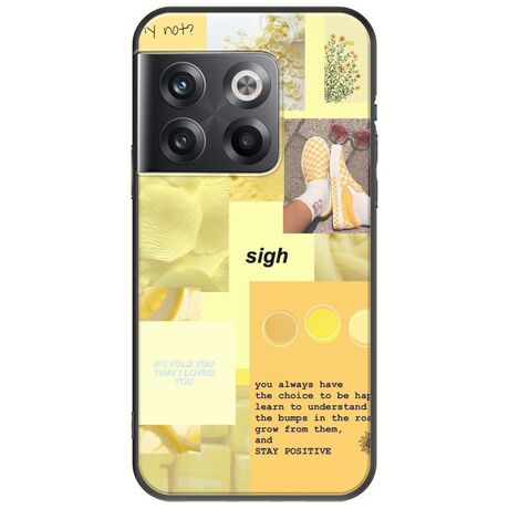 Aesthetic Yellow OnePlus 10T 5G Black TPU (Μαύρη Σιλικόνη)
