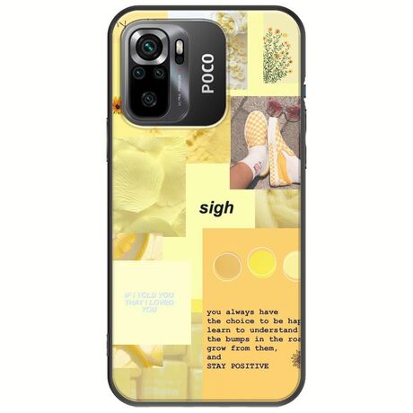 Aesthetic Yellow Xiaomi Poco M5s Black TPU (Μαύρη Σιλικόνη)