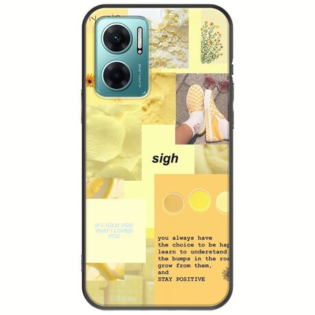 Aesthetic Yellow Xiaomi Redmi 10 5G Black TPU (Μαύρη Σιλικόνη)