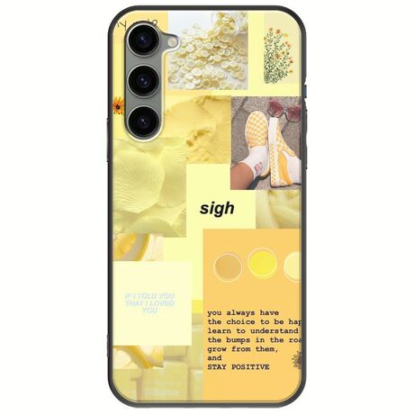 Aesthetic Yellow Samsung Galaxy S23 5G Black TPU (Μαύρη Σιλικόνη)