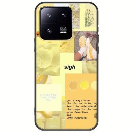 Aesthetic Yellow Xiaomi 13 Pro 5G Black TPU (Μαύρη Σιλικόνη)