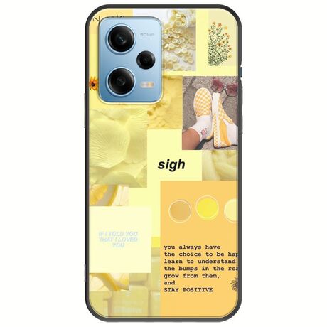 Aesthetic Yellow Xiaomi Redmi Note 12 4G Black TPU (Μαύρη Σιλικόνη)